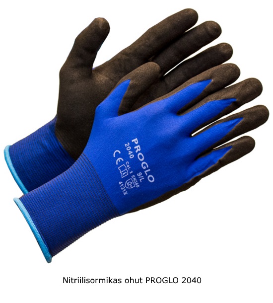 Ohut nitriilipinnoitettu sormikas