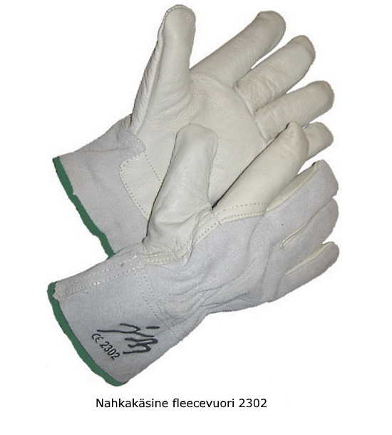 Työkäsine naudannahkaa