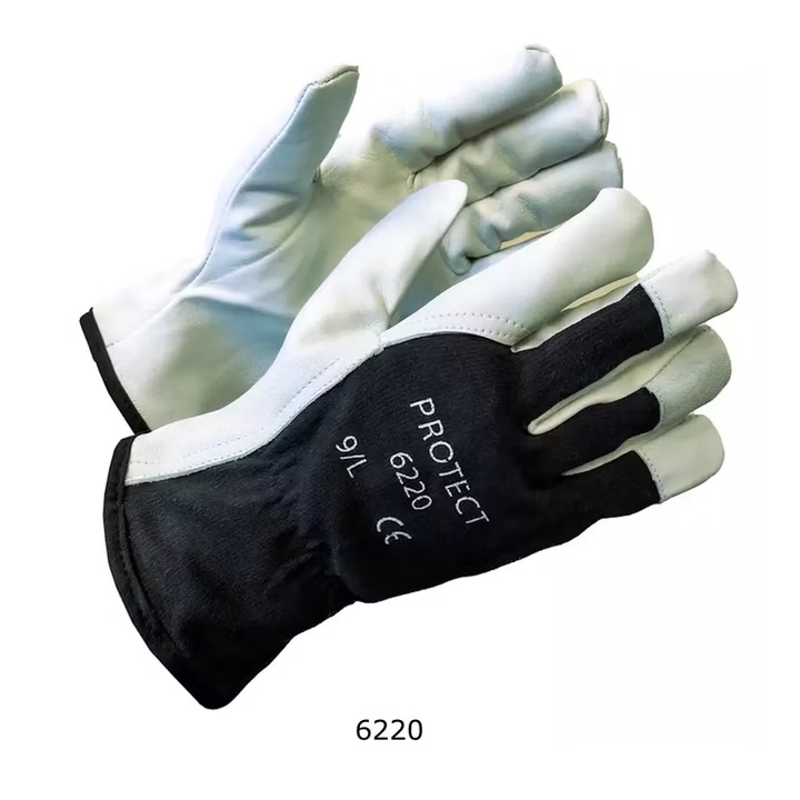 Työsormikas, vuohennahkaa, fleecevuori