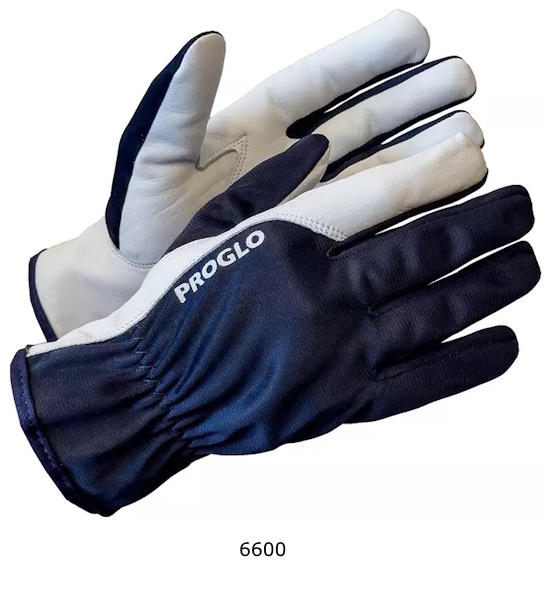 Työsormikas vuohennahkaa joustokangas