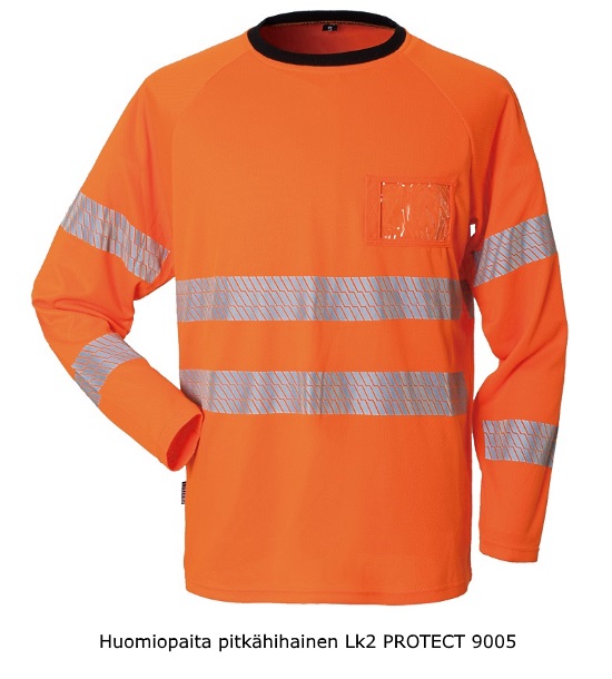 Huomiopaita pitkähihainen katkoprintti heijastimet Luokka.2