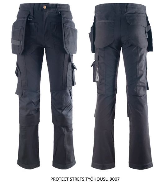 Stretch joustohousut, irroitettavilla riipputaskuilla