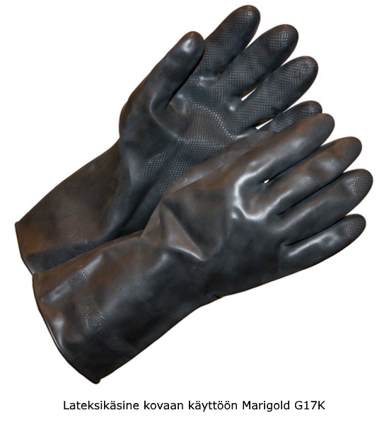 Kemikaalikäsineet latexsia