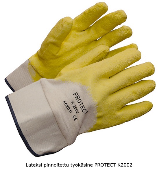 Työkäsine latexpinnoite
