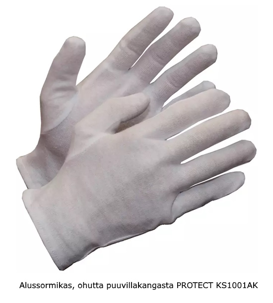 Alussormikas ohutta puuvillakangasta