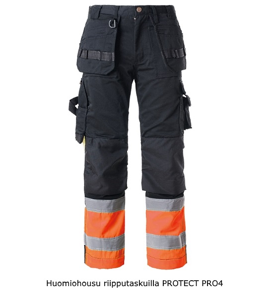 Huomiohousu riipputaskuilla heijastimet