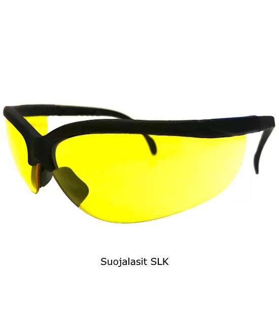 Säädettävät suojalasit, keltainen linssi