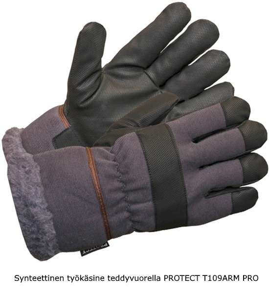 Synteettinen työkäsine teddyvuori