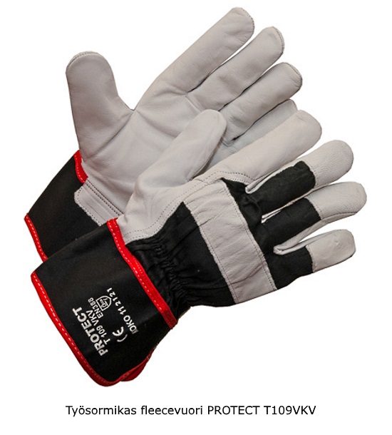 Talvikäsine naudannappakämmen fleecevuori