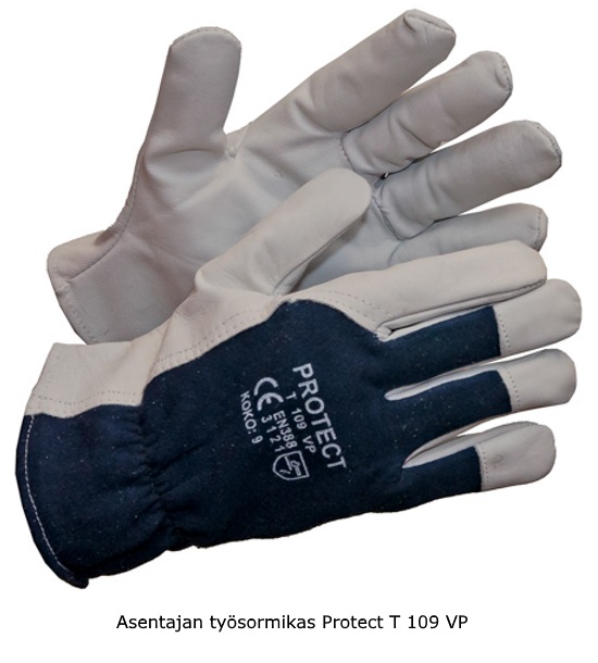 Asentajan käsineet vuohenpintanahkaa