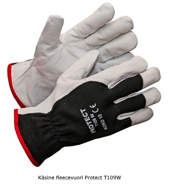 Työsormikaat, vuorelliset, fleecevuori